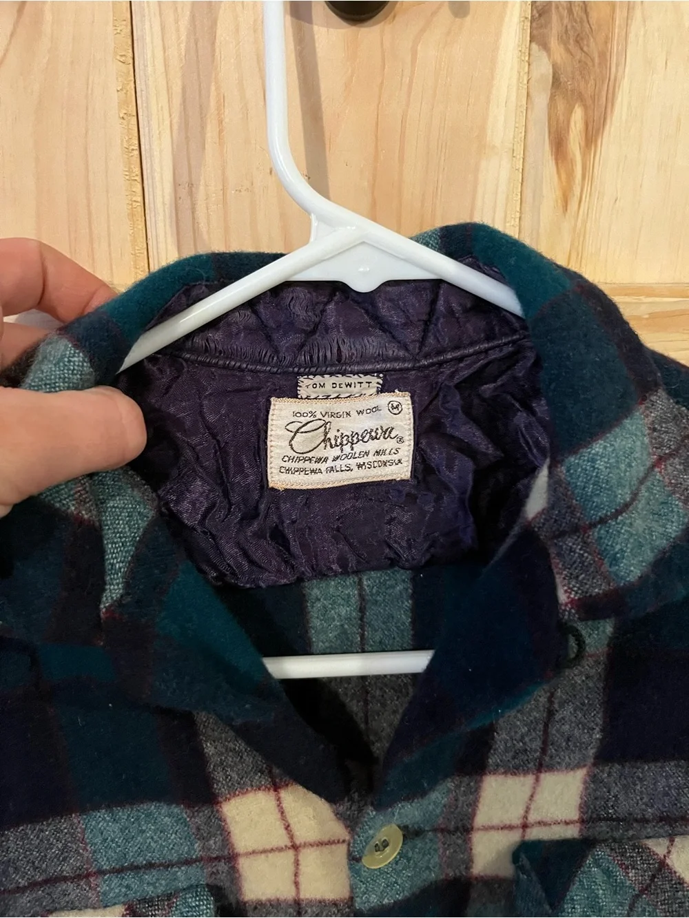 Virgin Wool Button Down Jacket